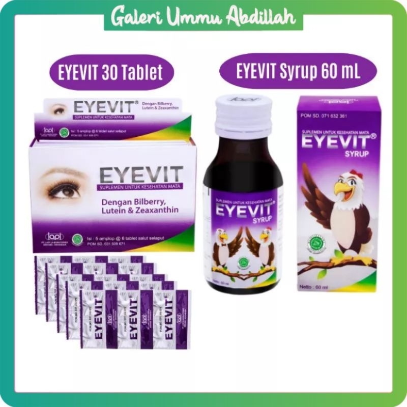 EYEVIT Tablet EYEVIT Sirup 60 mL Suplemen Kesehatan Mata Eyevit