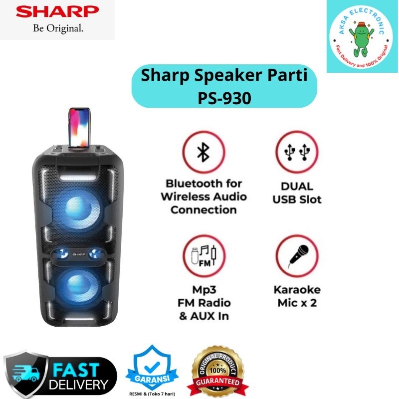 SHARP PS-930 SPEAKER WIRELESS BLUETOOTH