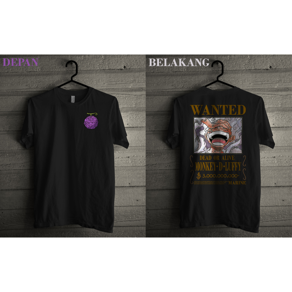 Kaos One Piece Gambar Shanks Bounty Monkey D Luffy Terbaru Yonko Terbaru