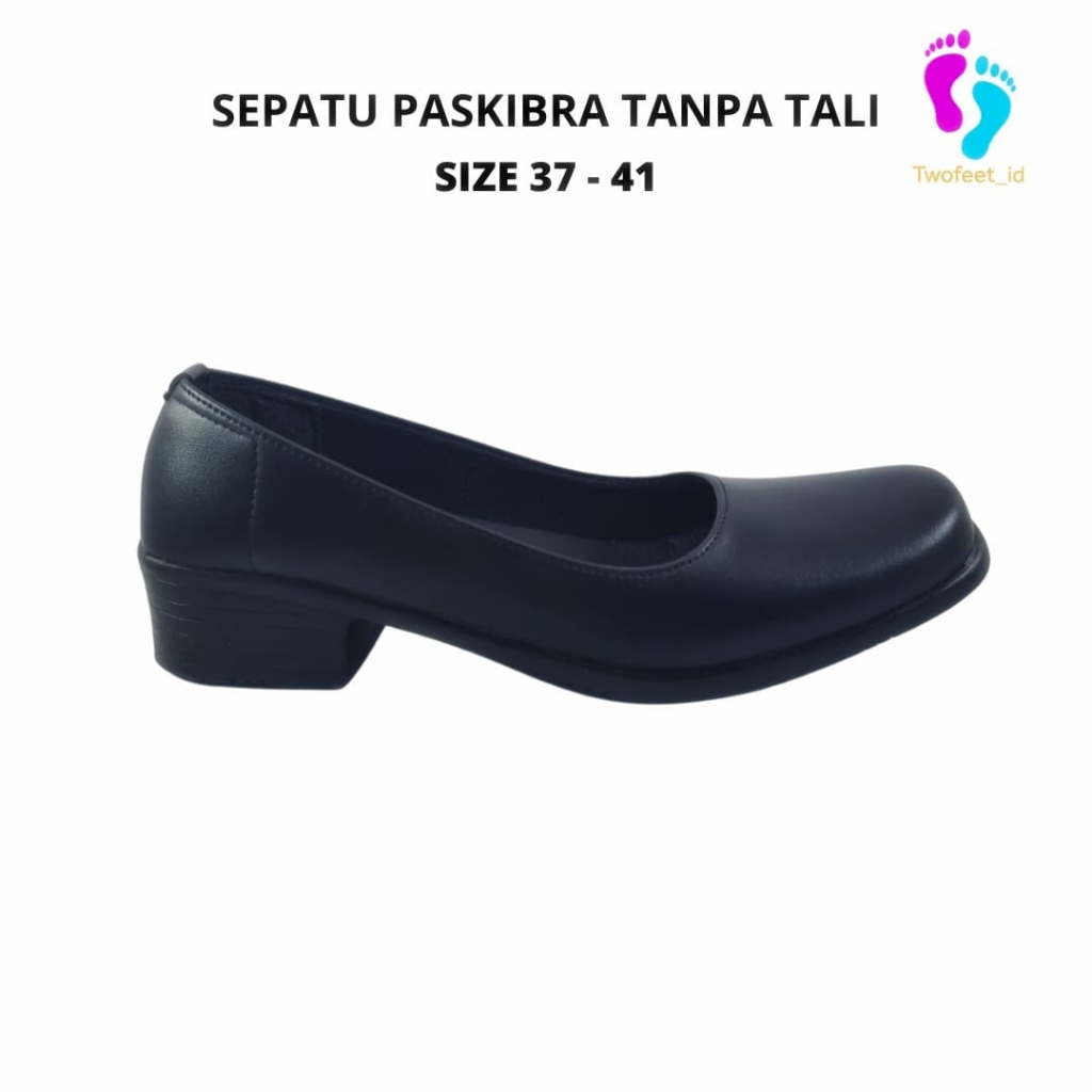 SEPATU PASKIBRA WANITA TANPA TALI  - SEPATU PASKIB WANITA TANPA TALI - SEPATU PANTOFEL- SEPATU WANIT