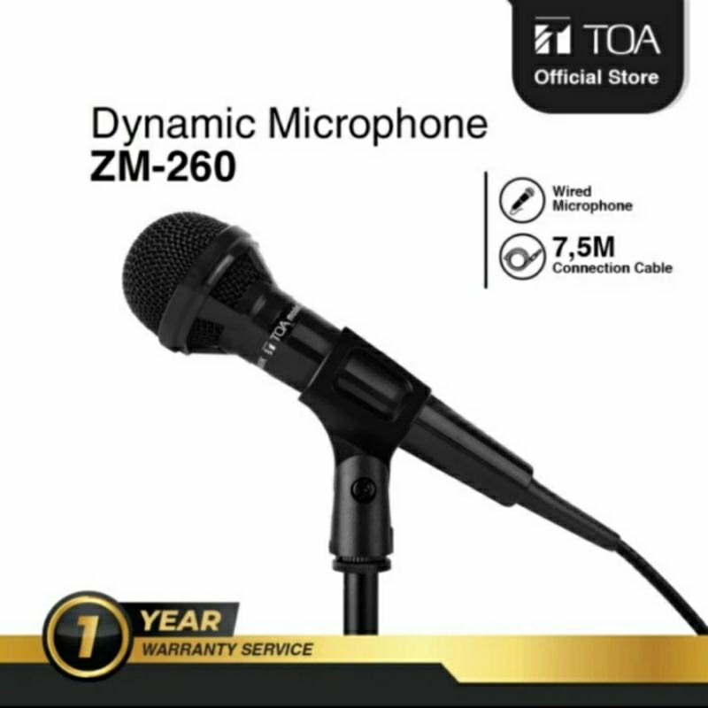 mic kabel toa zm 260 original microphone toa