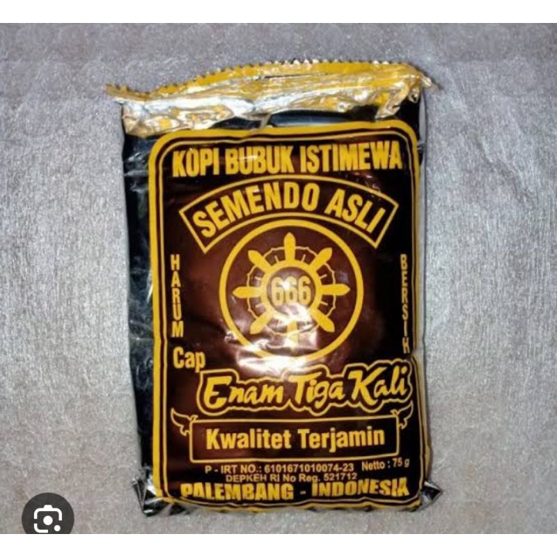 

Kopi Cap Roda 666 asli semendo 190g dan 75g