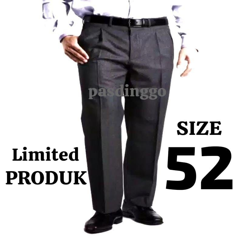 Size 52, Celana Kerja Celana Kantor Celana Celana Formal Super Jumbo Pria Limited Edition
