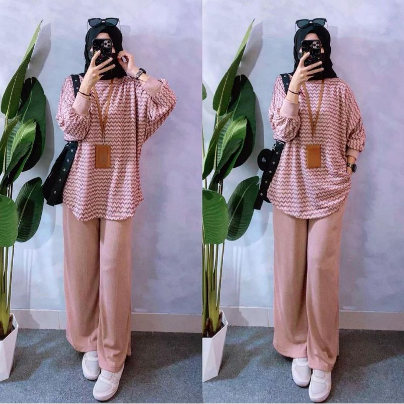 Setelan celana Jumbo / Oneset Jumbo / Beti One Set/ Baju Kondangan / Setcel Viral Kekinian  terbaru 