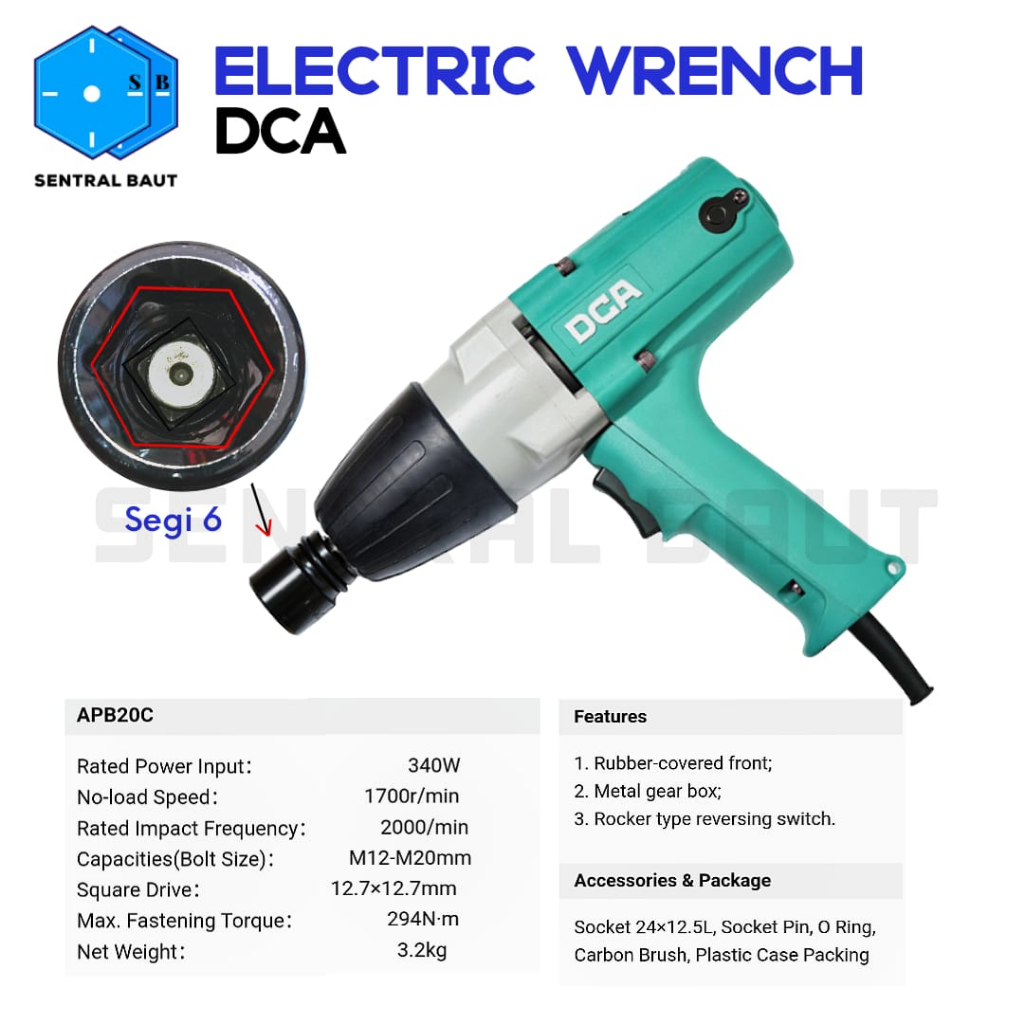 SENTRAL BAUT || Electric Impact Wrench / Impact Listrik DCA APB20C