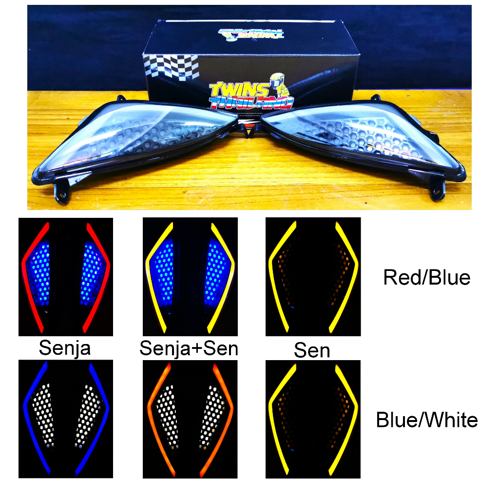 Lampu sen Mio mx multi colour mata gaban Led alis set kiri kanan