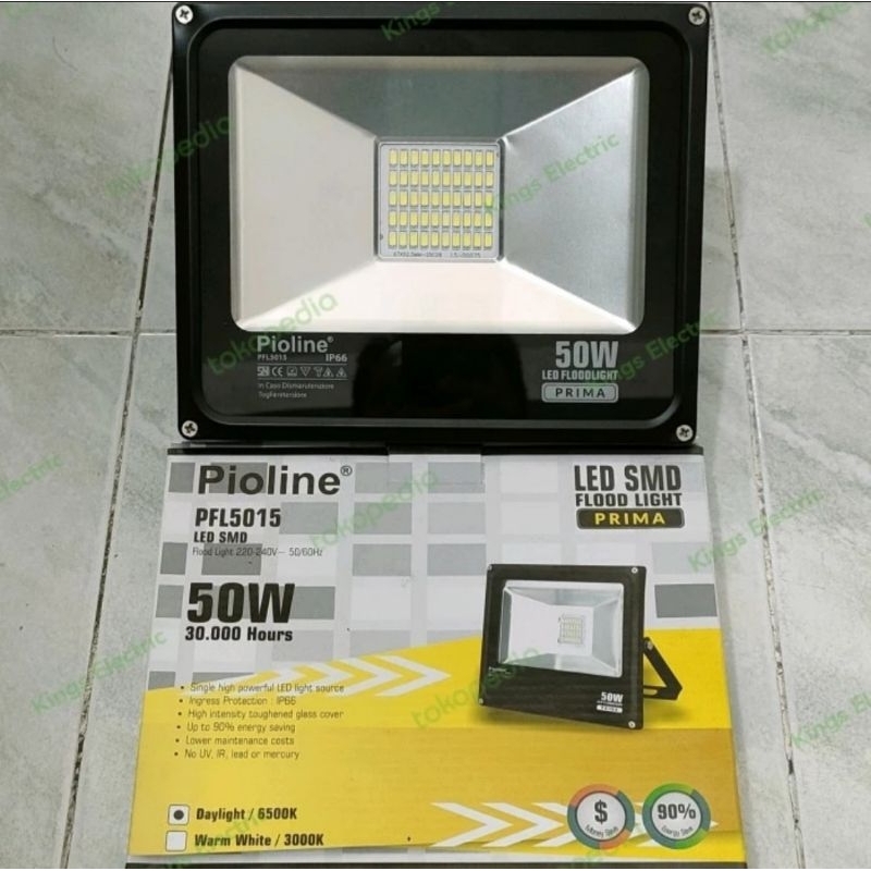 Lampu Sorot LED 50 WATT PIOLINE (DAYLIGHT / WARM WHITE)