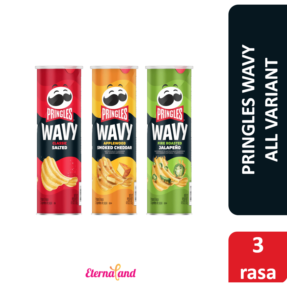 

Pringles Wavy Potato Chips Snacks Impor USA - Snack Kentang impor USA