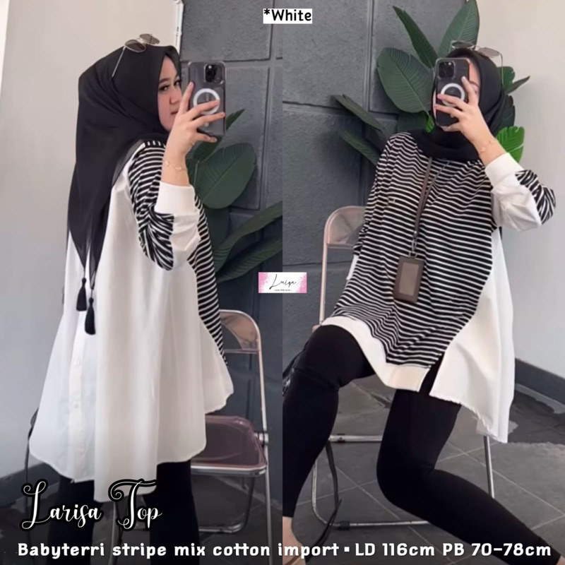 LARISA TOP / KAOS STRIPE OVERSIZE JUMBO