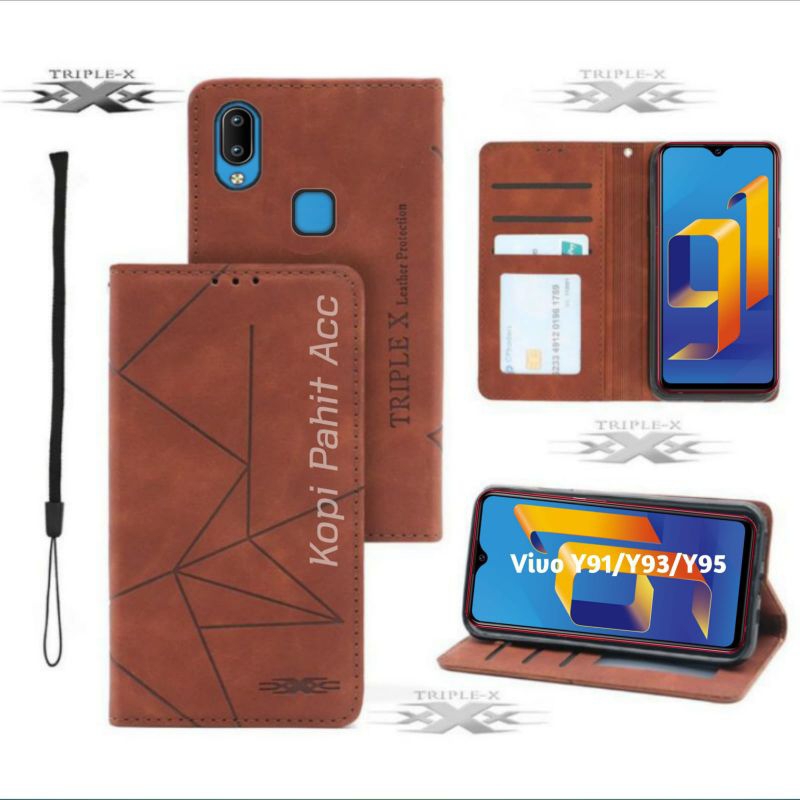 Casing Untuk Hp Vivo Y91 Y93 Y95 1816 1817 1820 1811 1814 1815 V1818A 1807 Flip Cover Wallet Case Do