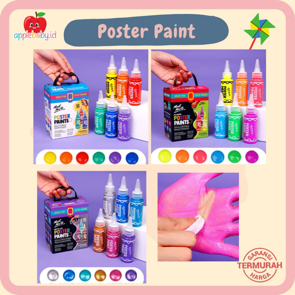 

Finger Paint Washable Poster Paint 6 Set Tinta Poster Untuk Anak Tinta Aman Untuk Kulit Tinta Cat Poster