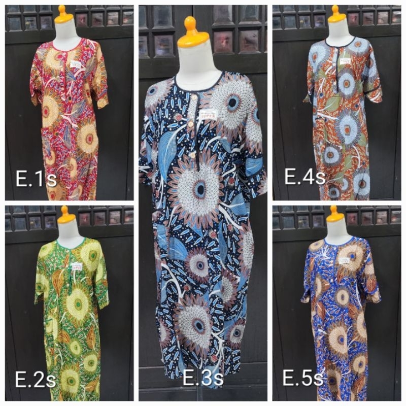 Daster JUMBO 60 Kencana Ungu Label Merah Super lengan pendek Daster Jumbo