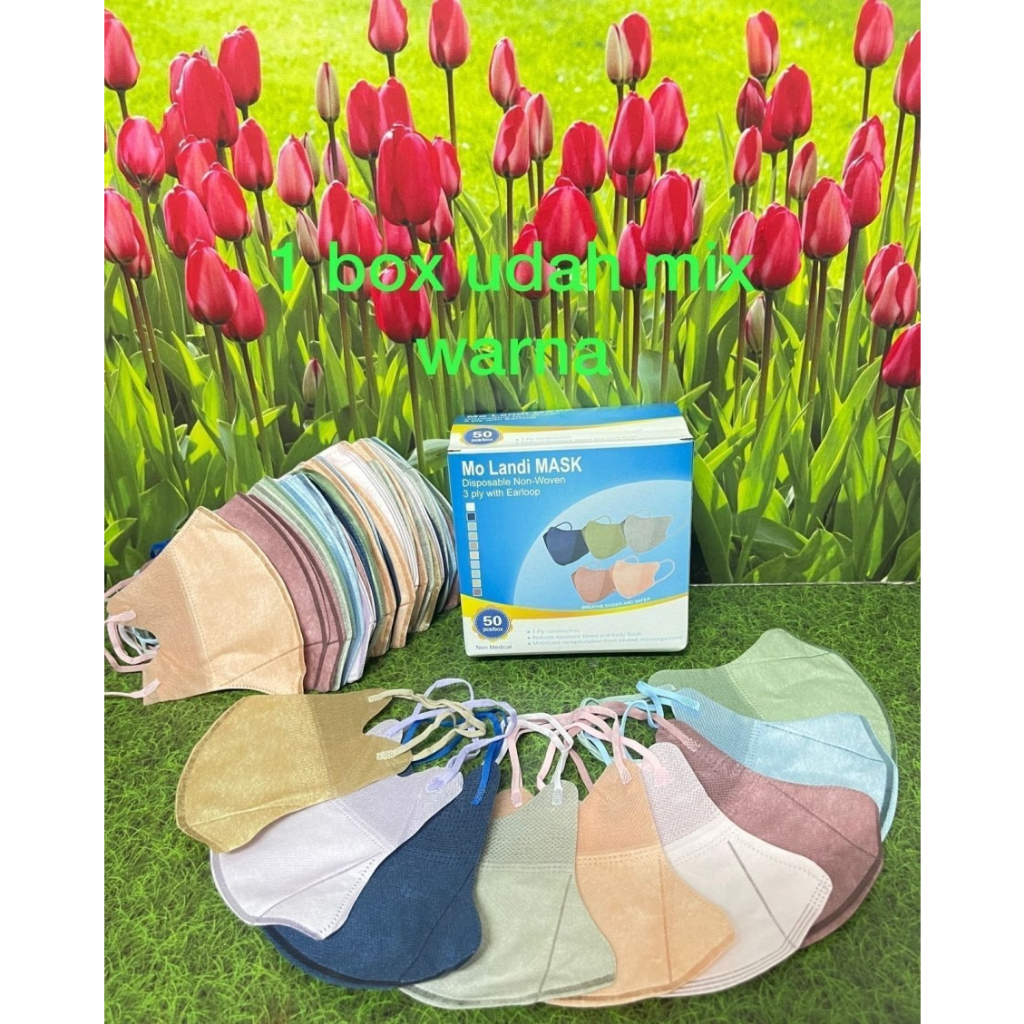 MASKER DUCKBILL WARNA/DUCKBILL WARNA WARNI/DUCKBILL Isi 50pcs