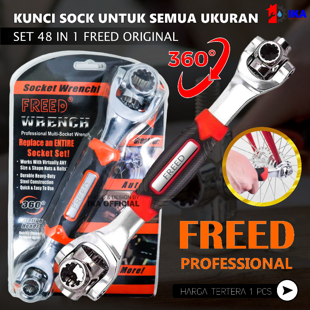 Kunci Shock / Kunci Pas Tiger Wrench Multifungsi 48 in 1 Kunci Pas Multifungsi 48 In 1 Tiger Wrench