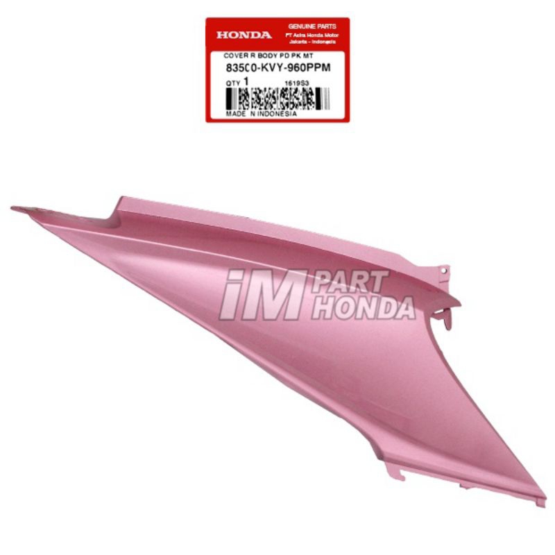 COVER BODY KIRI BEAT KARBU PINK METALIK ORI AHM