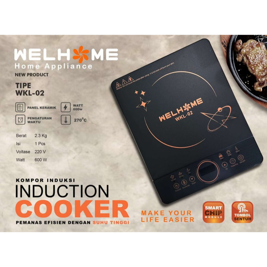Welhome - Kompor induksi - WKL-02 - Kompor Listrik Induksi