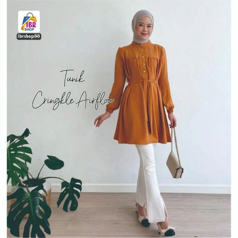 Baju tunik wanita.Nina tunik.tunik crinkle Airflow.tunik terbaru 2023