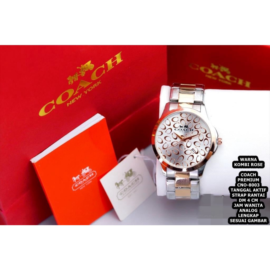 JAM TANGAN WANITA COACH RANTAI FULLSET  8003 VinT Store