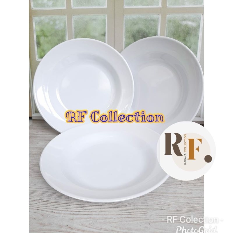 Paket 6 Pcs Piring Makan Bulat Melamin Ukuran 9 Inch atau 23 cm
