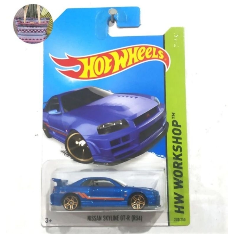 Hot Wheels Nissan Skyline GTR R34 Blue biru