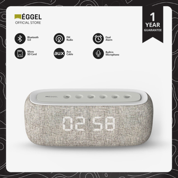 Unik Eggel Home Clock  Radio  Portable Bluetooth Speaker Diskon