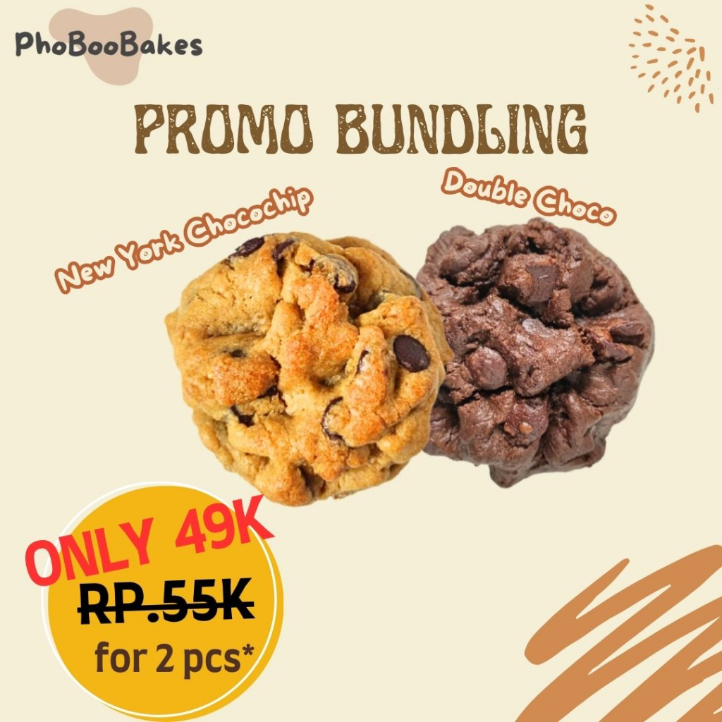 

Promo Bundling 2 Cookies (Double Choco & New York Chocochip)