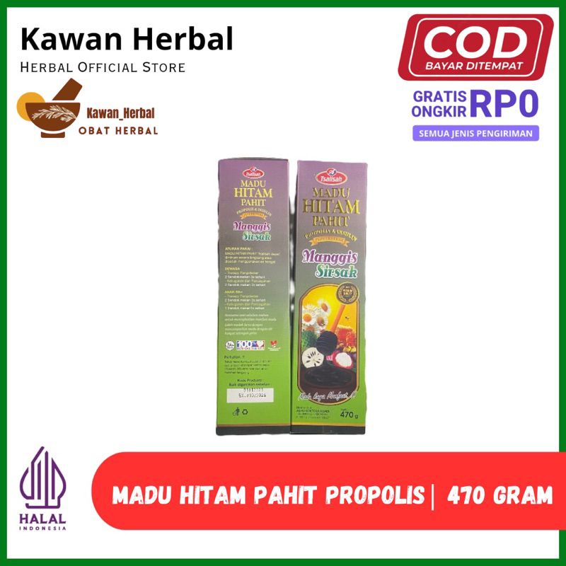 MADU HITAM PAHIT PROPOLIS | EKSTRAK MANGGIS DAN SIRSAK