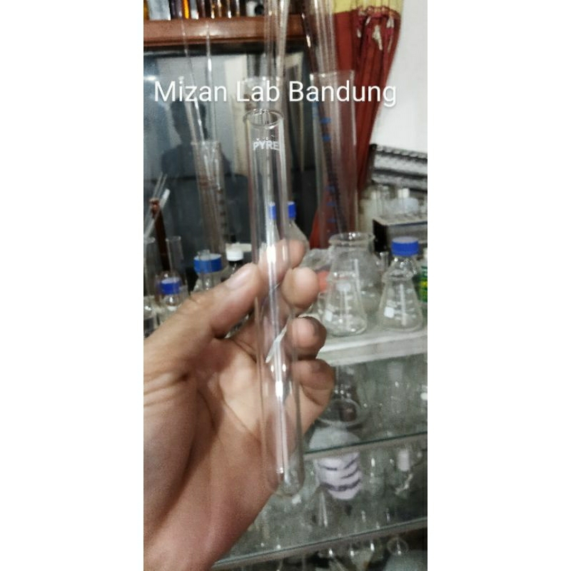 Tabung reaksi kaca PYREX 15x 150 mm dan berbagai ukuran