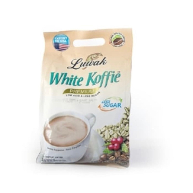 

Luwak Kopi Bubuk White Koffie Premium Less Sugar 20 Sachet