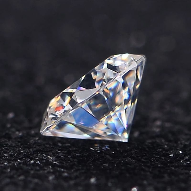 Batu Asli Moissanite Diamond Round GRA