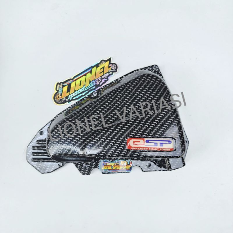 Cover tutup box filter karbon Beat scoopy 2015 2016 2017 2018 2019 box filter carbon beat esp fi sco