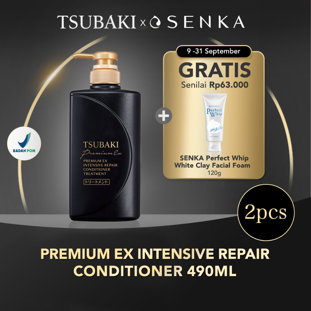Tsubaki Premium Ex Intensive Repair Conditioner + Senka White Clay Facial Foam (Free)