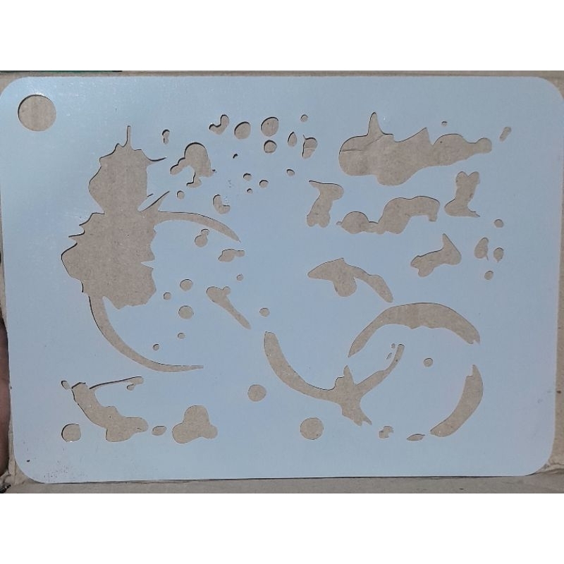 

stencil airbrush motif splatter and splash