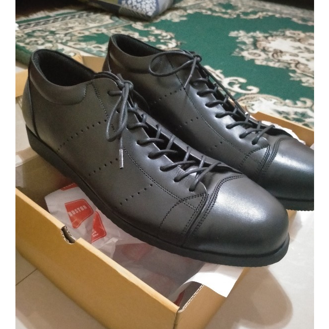 Sepatu Kulit Oxford Pria Original Boston Allen Black TotoSuryo x Boston Footwear
