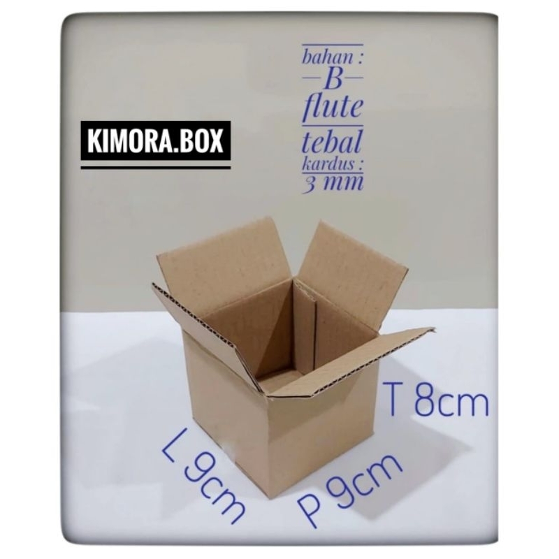

kardus karton box uk.9x9x8 cm... ST (SHEET)/SINGLE WALL POLOS