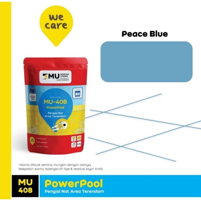 MU 408 Power Pool Pengisi Nat Keramik Kolam Renang 2kg (Peace Blue)
