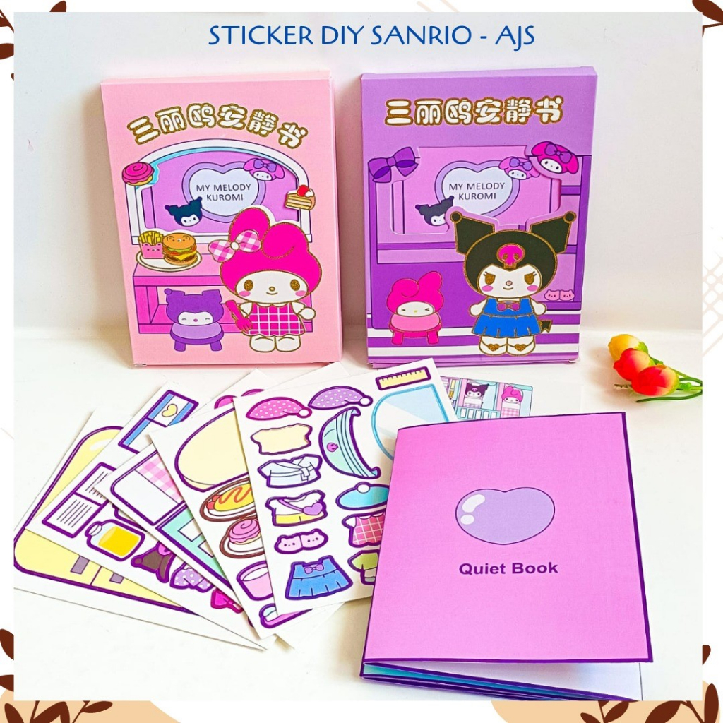 

STIKER DIY SANRIIO-AJS STICKER SET BUKU KREATIFITAS ANAK LUCU IMUT KEKINIAN COD ORIGINAL Set Daily Manual Cute Pattern Decorative Tape Gift CRAFT
