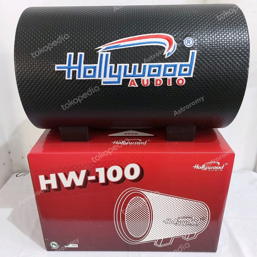 Basstube subwoofer aktif mobil Hollywood HW-100 / speaker subwoofer aktif mobil berkualitas suara je