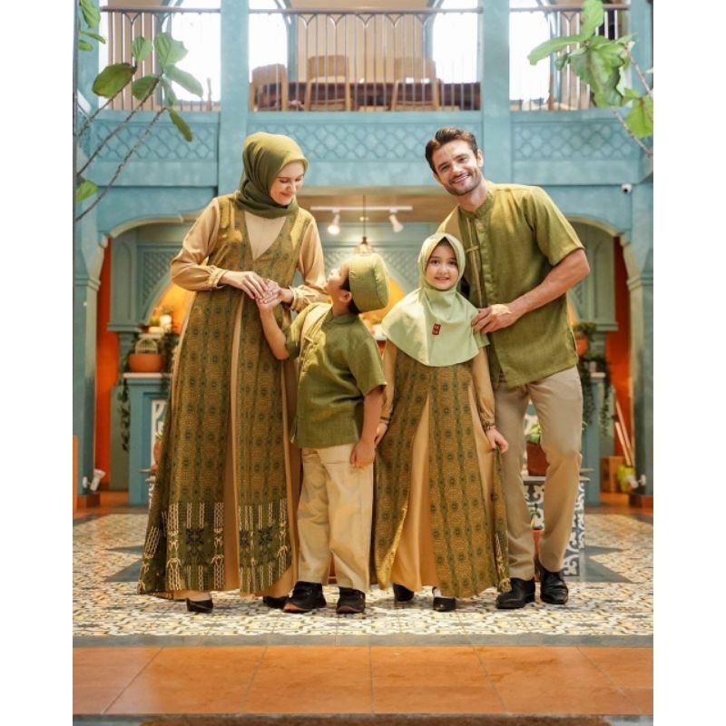 Sarimbit Torino Series Cader Green - KeKe (Koko dewasa dan anak)