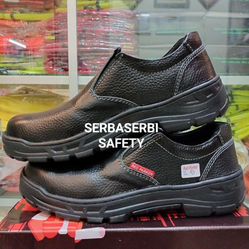 Sepatu Safety Pendek Red Parker P 182 Safety -Sepatu Shoes Safety Red Parker ORIGINAL