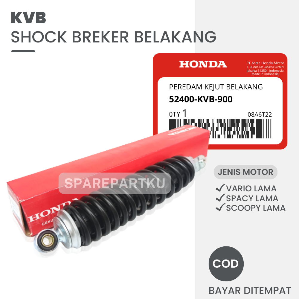 KVB SOKBREKER BELAKANG HONDA BEAT KARBU SCOOPY KARBU SPACY KARBU VARIO LAMA / PEREDAM KEJUT SHOCKBRE