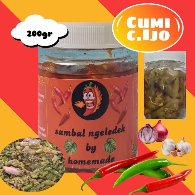 

Hy_Kitchen Sambal Cumi Cabe Ijo Sambal Ngeledek Homemade 200gr