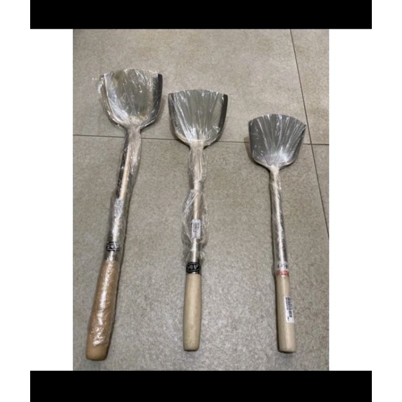 spatula stainless STELL tebal / sutil stainless / spatula stainless STELL gagang kayu/ spatula STAIN