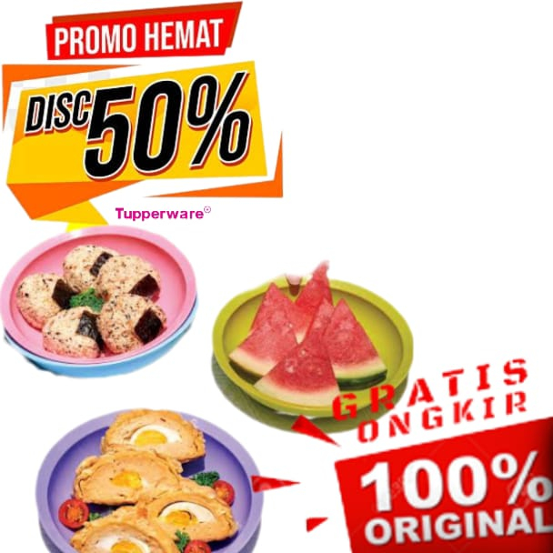 *BIG SALE* DISC 50% Tupperware Crescendo Plate | Piring Makan Multifungsi Piring Warna Warni | Kado 