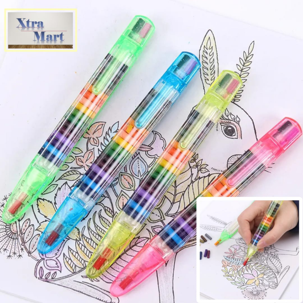 

XM - Crayon Pen Susun isi 20 Warna Krayon Set 20 Warna lucu