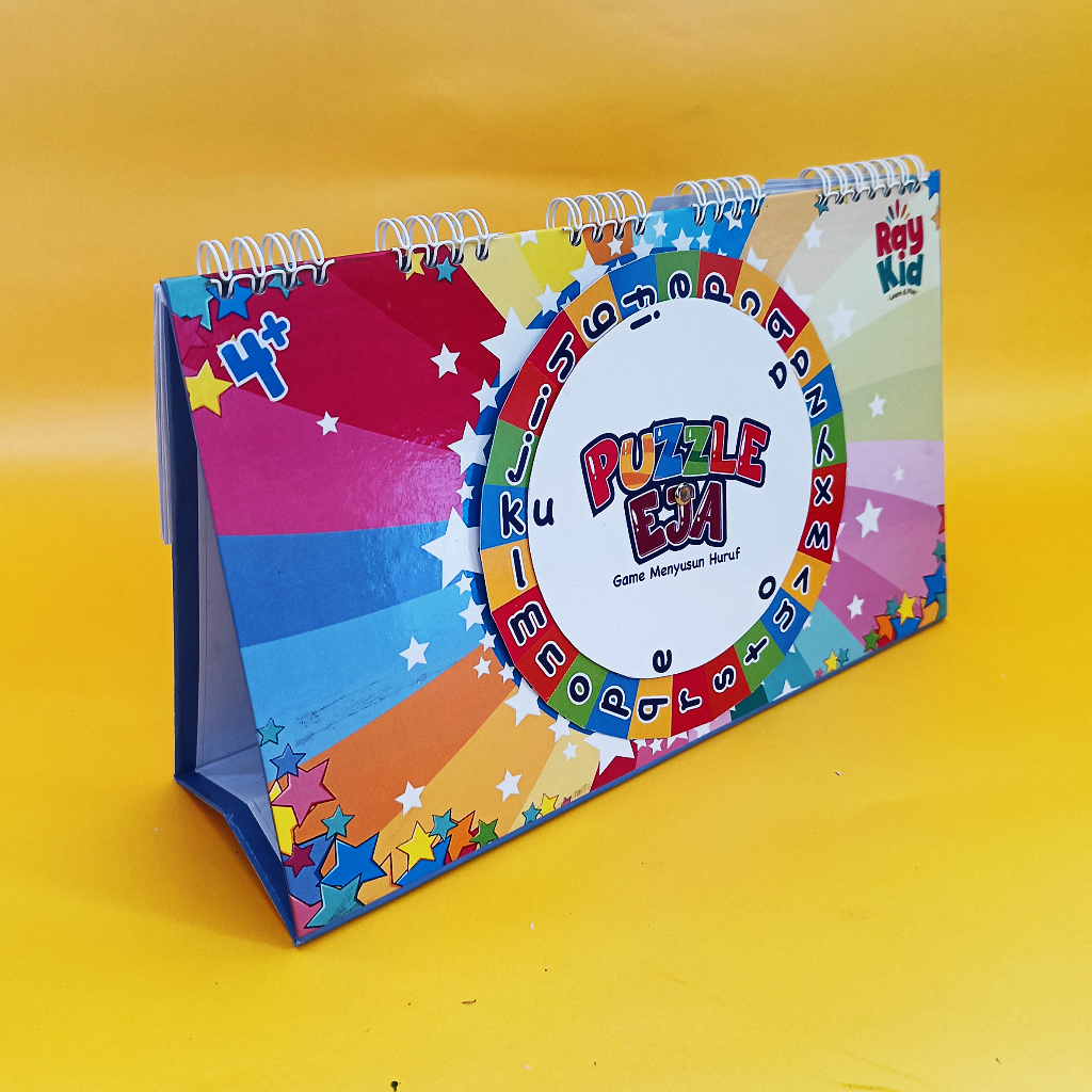 Flip Book Latihan Membaca Anak Model Roda Baca Huruf