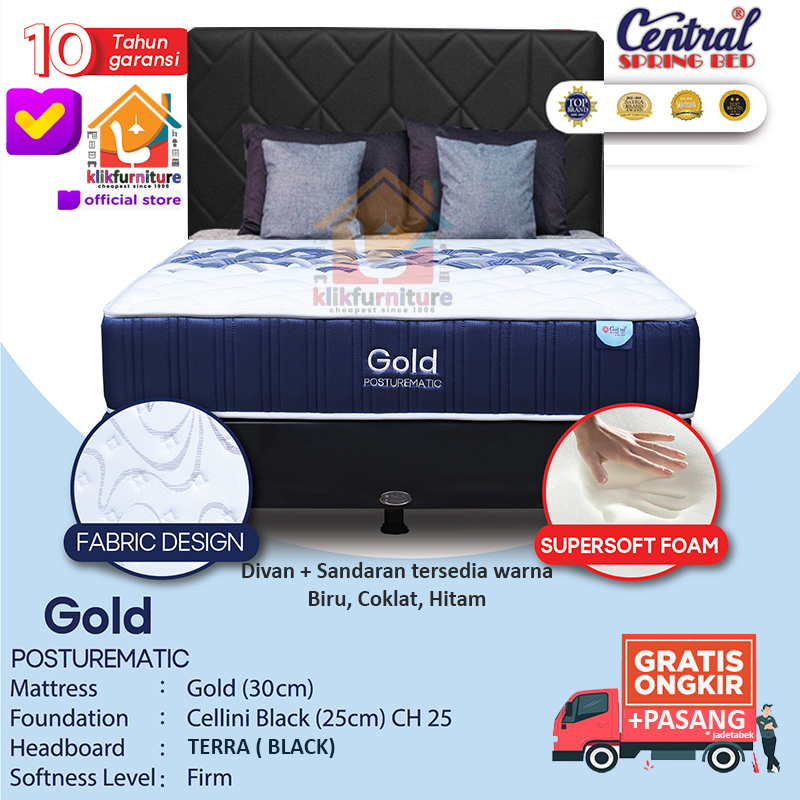 (1 Set) GOLD Posturematic Sandaran Terra Central Springbed