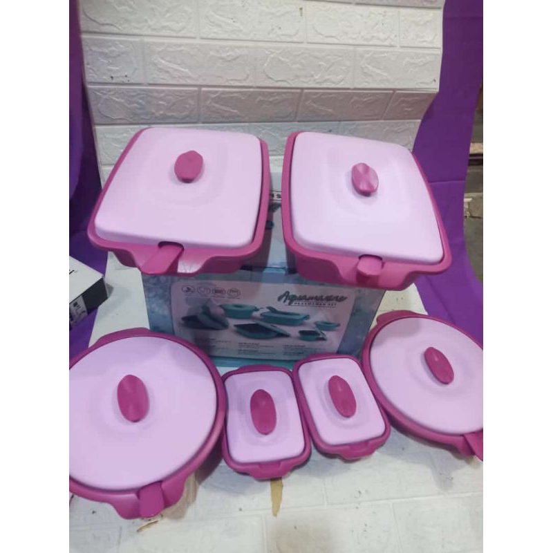 AQUAMARINE set ungu / prasmanan set / mangkok set / toples set / tempat sambal BATAM