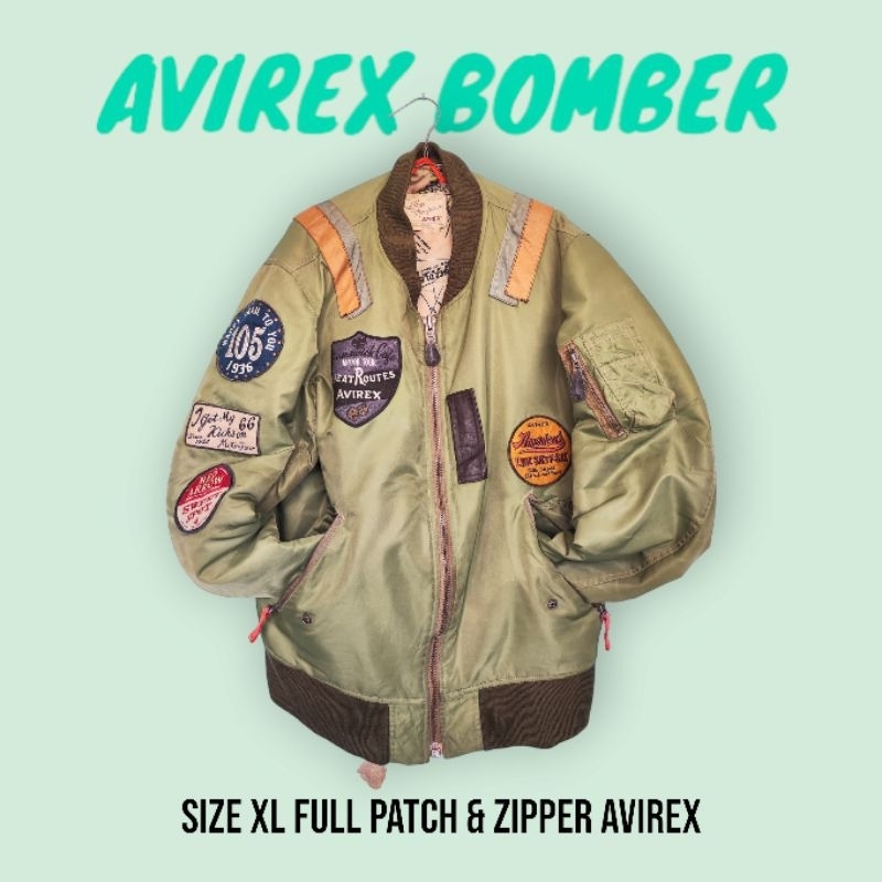 bomber avirex size xl full patch