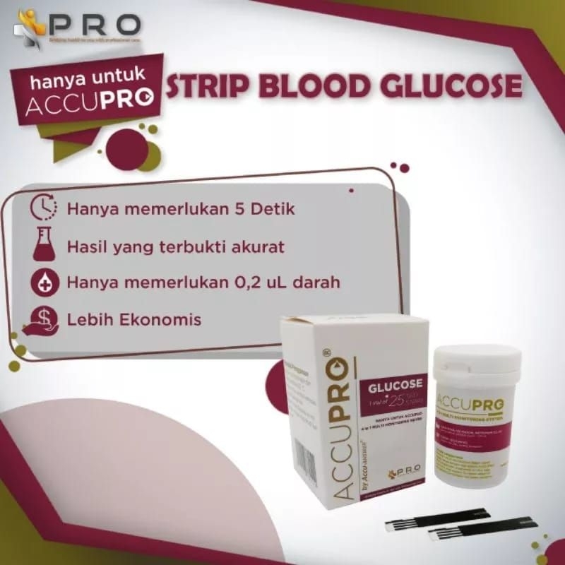 Strip Isi Ulang Accupro Gula Darah Accupro Glucose Refill Strip